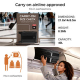 CASELLY Carry On Luggage Top Opening with Cup Holder & Phone Holder, Expandable PC Hard Shell Suitcase, USB Charging Port, Side Hook, 360° Spinner Wheels, TSA Lock & YKK Zippers for Women Man Gifts