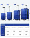 Suitour Luggage Sets 4 piece,Hardshell Lightweight Suitcase Sets with Spinner TSA Lock for Travel Business (16"/20"/24"/28")