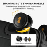 LEVEL8 Luminous Luggage Sets 2 Piece with Water Resistant Travel Duffle Bag, (20/28)