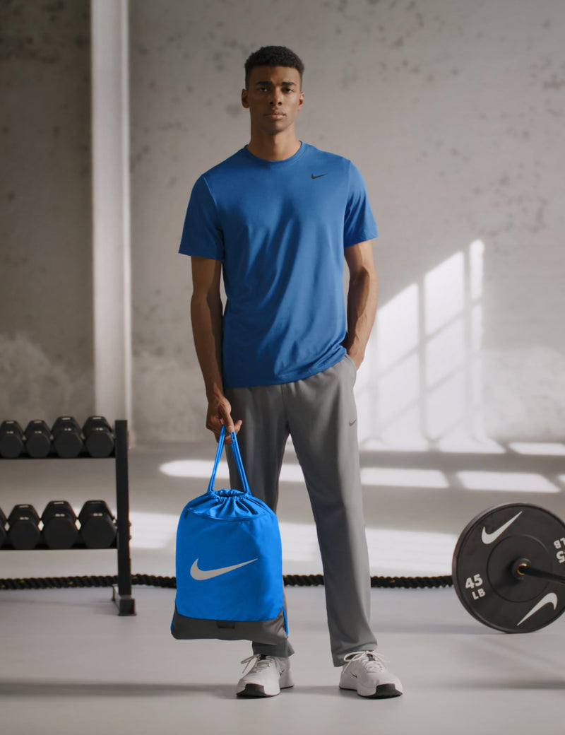 Nike Unisex Brasilia 9.5 Training Gym Sack (18L), Game Royal/Black/White, MISC