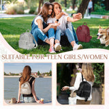 VASCHY Women's Backpack, Mini Backpack PU Leather Waterproof Fashion Small Casual Backpack Travel Backpack, Black, Small, Backpacks
