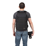 Lowepro ProTactic BP 450 AW 2 Pro 25L Comfortable Recycled and Solution-Dyed Fabrics Modular Backpack with CradleFit Pocket, All Weather Cover, and Utility Waist Belt (Black)
