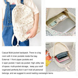 Kehpish Cotton Canvas Backpacks for Women Backpack Purse Fashion Casual Travel Daypack