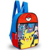 Pokemon Backpack for Boys 8-12 - Bundle with 16" Backpack, Storage Case, Pencil Holder, Water Bottle, Stickers, More | Pokemon School Bag Set for Kids