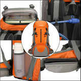 King'sGuard 70L Hiking Backpack with Rain Cover Lightweight Waterproof Travel Camping Backpack Large Backpacking Pack for Men and Women (Orange)