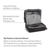 TUMI - Alpha Large Dual Access Expandable 4-Wheeled Carry-On Luggage - Zipper Expansion - Durable and Lightweight Travel Suitcase - TSA Lock Tracer - Dark Black