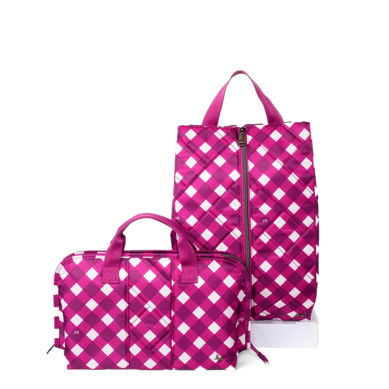 Lug Flash SE & Tuck Travel Set, GINGHAM EVERGREEN
