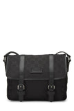 Gucci, Pre-loved Black GG Nylon Flap Messenger Small, Black