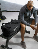 Nike Unisex Brasilia Training Duffel Bag (Small, 41L), Black/Black/White, MISC