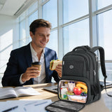 MATEIN Lunch Backpack for Men Work, Sturdy 17 Inch Laptop Backpack with Lunch Compartment, Water Resistant Work Bag with Padded Straps, Anti Theft Computer Back Pack for Office Commute College