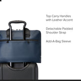 TUMI - Alpha Bravo Academy Brief - Compact Laptop Briefcase - Travel Laptop Bag - 11.8" X 15.5" X 2.0" - For 15" Laptop - Navy Coated Canvas