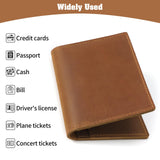 Jack&Chris Leather Passport Holder, Handmade Passport cover, Travel Wallet Cover Case for Men and Women, Leather Travel Documents Organizer Protector, JC107