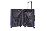 Rockland Costa Mesa 3 PC Luggage Set, 2 PC Hard Case Upright Luggages with Spinner Wheels and a 14" Polyester Tote Bag, Blue, (14" Tote, 20", 24")