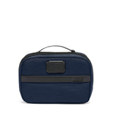 TUMI - Alpha Split Travel Kit - Compact Toiletry Bag for Men & Women - Features Removable Leather Handle & 3 Zip Pockets - Navy