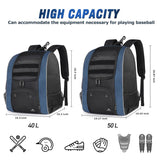 MATEIN Baseball Bag for Adults, Lightweight Baseball Backpack with Shoes Compartment for Men, Large Capacity Softball Bag Gifts with Fence Hook Hold 4 Tee Ball Bats, TBall Gear, Helmet