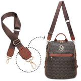MKP Women Fashion Backpack Purse PU Leather Convertible Medium Ladies Rucksack Travel Shoulder Bags Handbag and Purse 2Pcs