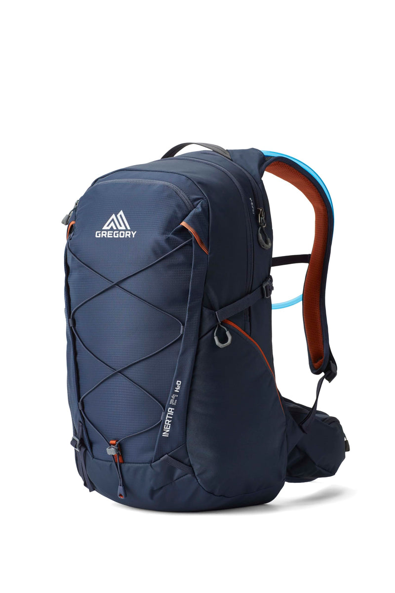 Gregory Inertia 24L H2O Unisex Day Hiking Backpack with included Water Reservoir/Bladder, One Size Fits All, Indigo Blue
