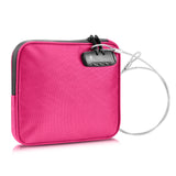 KOSMCCO Beach Locking Bag, 9x7.5 Inch Portable Safe for Phone, Wallet, Keys | Anti-Theft Locking Travel Pouch for Pool, Vacation (Rose Red)