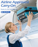 Coolife Hardside Luggage 3 Piece Set with TSA Lock, Spinner Wheels, Telescopic Handle, Lightweight Travel Suitcases (Lake Blue, 3 piece set)