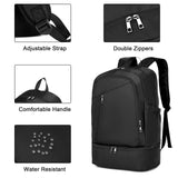 seyfocnia Gym Backpack for Men,Waterproof Gym Bag With Shoe Compartment Lightweight Travel Bag Sports Backpack Casual Daypack-Black