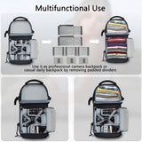 TORIBIO Camera Sling Bag Backpack,DSLR/SLR/Mirrorless Camera Bag with Tripod Holder & Removable Dividers,Small Crossbody Tactical Camera Bag Backpack for Canon/Nikon/Sony/Fuji/Gopro