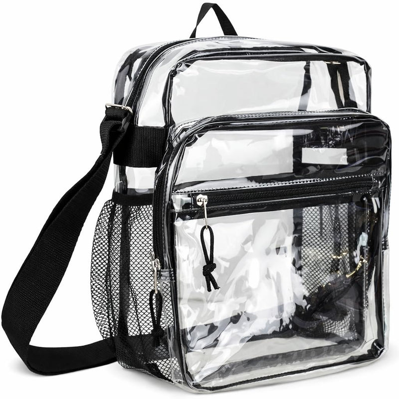 Eastsport Clear Bag for Stadium Approved Stadium Events 12×4×10 Clear Tote Lunch Bag with Reinforced Straps for Work and Sporting Events