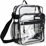 Eastsport Clear Bag for Stadium Approved Stadium Events 12×4×10 Clear Tote Lunch Bag with Reinforced Straps for Work and Sporting Events