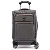 Travelpro Platinum Elite Softside Expandable Carry on Luggage, 8 Wheel Spinner Suitcase, USB Port, Laptop and Tablet Sleeves, Men and Women, Vintage Grey, Carry On 20-Inch