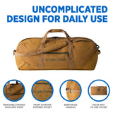 Eagle Creek No Matter What Duffel Bag - Eco Friendly Duffel for Sustainable Travel - Adjustable Shoulder Strap - Multiple Carry Options - Easy to Store - Safari Brown - 90L