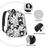 famliihw Black and white Cat Backpack Laptop Backpacks Multipurpose Daypack For Men Women Travel Hiking