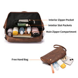 GAEKEAO Backpack Purse for Women Fashion Leather Designer Travel Backpack Purses Convertible Shoulder Bag with Wristlet (Brown With Leopard)
