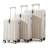 Hanke Luggage Sets 3 piece Carry On Luggage with Wheels PC Hard Shell Suitcases Lightweight Checked Tsa Luggage Extra Large Travel Suitcase Woman Men 20/24/29 Inch(Ivory White)