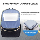 VANKEAN Laptop Backpack for Women with USB Port, Laptop Computer Bag Travel Backpack Purse,Waterproof Work Business Backpack College Teacher Bags, Black