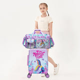 Inprof Kid’s Luggage Set 3 Piece Suitcase Set 16’’ Hardside Luggage with Spinner Wheels Girls Carry on Toddler Luggage Travel Rolling Luggage Airline Approved