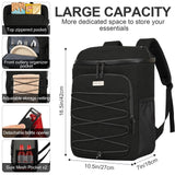 BAVGRED Cooler Backpack Insulated Leak Proof 30 Cans for Men Women,Waterproof Soft Cooler Bag，Lightweight Ice Chest Lunch Backpack for Beach Camping Picnic Travel Worksite Fishing