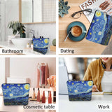 Kalygon The Starry Night Cosmetic Bags For Women, Galaxy Farmhouse Roomy Makeup Bag Toiletry Bag Accessories Organizer Storage Bags Makeup Pouch For Travel Business Gym Camping Bathroom