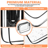 AURUZA Clear Makeup Bag,Portable Travel Toiletry Bags with Zipper, TSA Approved Clear Organizer Bags, PVC Cosmetic Pouch for Airport Airline Compliant