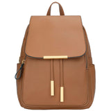 KKXIU Trendy Leather Backpack Purse for Women and Ladies Shoulder Travel Daypacks Bags (A-Brown)