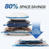 VMstr 15 Pack Travel Vacuum Storage Bags with USB Pump, Vacuum Packing Seal for Luggage and Suitcase, Space Saver for Clothes and Clothing Travel