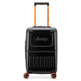 Jeep JH002B Hardside Expandable Luggage with Spinner Wheels, Black, Carry-On 19 Inch