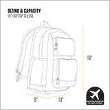 Carhartt 28L Dual-Compartment Backpack, Durable Pack with Laptop Sleeve and Duravax Abrasion Resistant Base, Black