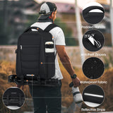 SDYSM Camera Bag Backpack Professional for DSLR SLR Mirrorless Camera Waterproof Laptop Back Pack 14 Inch with Rain Cover Anti Theft Travel Case Large Capacity Photography Backpack Black
