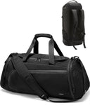 LUGGEX Gym Duffle Bag for Women Men, TDX01 Expandable Sports Gym Bag with Shoe Compartment, Wet Pocket, Water-Resistant Travel Duffel Bags Carry On Duffel Bag Backpack (TDX-Pro, Black, 40L)