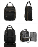 LUGGEX Underseat Carry On Luggage with Wheels, UDK Stylish Lightweight Under Seat Luggage, Soft Sided Personal Item Suitcase for Short Trip (UX-Core, Black, 16 Inch)