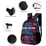 KOYI Neon Video Game Backpack for Boys, 16.5" Gaming School Backpack