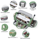 Hanke Underseat Carry On luggage Bags for Travel, Foldable Travel Bags for Women, Soft Lightweight Personal Item Travel Bag Small Carry On Bags for Airplanes, Travel Tote Bags for Women Men. Green