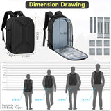 Camera Backpack, Hardshell DSLR Photography Camera Bag with Rain Cover, Waterproof Hard Shell Camera Case with Tripod Holder & 15.6" Laptop Compartment Compatible with Canon/Nikon/Sony/DJI Mavic Drone