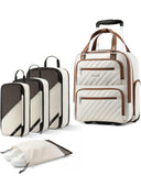 LUGGEX Underseat Carry On Luggage and 4 Set Packing Cubes Bundle – Travel Essentials