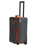 Rockland Journey Softside Upright Luggage Set, Expandable, Charcoal, 4-Piece (14/19/24/28)