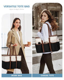 LOVEVOOK Teacher Tote Bag for Women Work, Nurse Laptop Bag for Women, Utility Everything Tote For Work/Travel/College/Daily, Professional Computer Purse Large Handbag With Multi Pockets